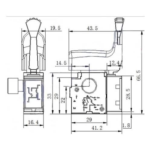 KÍNAI FÚRÓGÉP KAPCSOLÓ