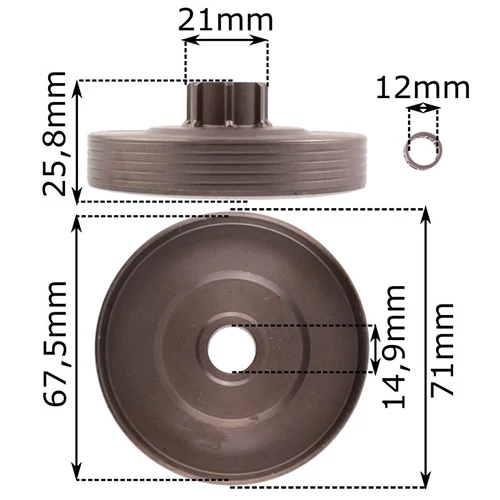 KÍNAI LÁNCFŰRÉSZ CSILLAGKERÉK BETÉTES .325 7 FOGAS