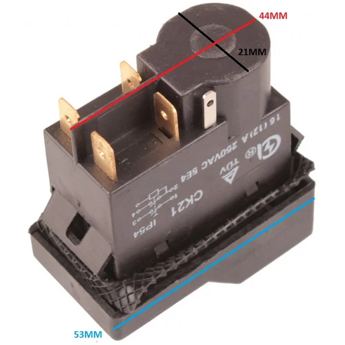 ASZTALI FÚRÓGÉP KAPCSOLÓ 16A 250V 5 CSATLAKOZÓS MÁGNESKAPCSOLÓ
