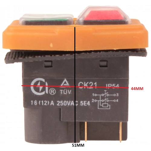 ASZTALI FÚRÓGÉP KAPCSOLÓ 16A 250V 5 CSATLAKOZÓ MÁGNESKAPCSOLÓ