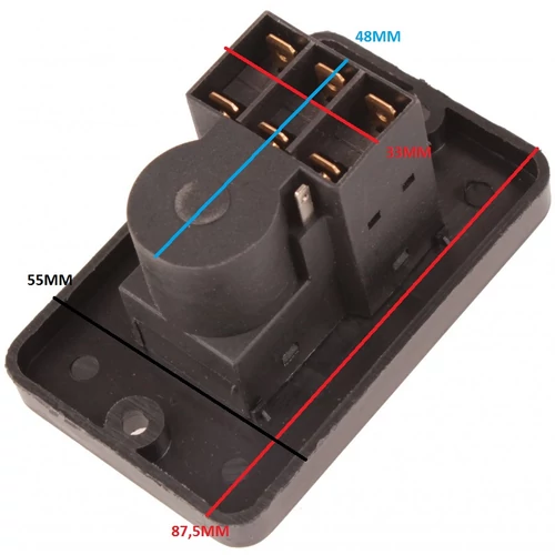 ASZTALI FÚRÓ KAPCSOLÓ 10A 3 FÁZISÚ 7 PÓLUSÚ (400V-OS BEHÚZÓTEKERCS)