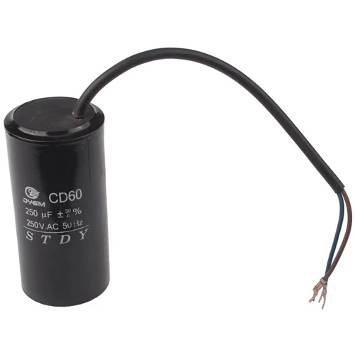 KONDENZÁTOR 250mF INDÍTÓ VEZETÉKES