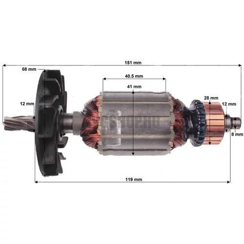 SDS + FORGÓRÉSZ KÍNAI GÉPEKHEZ 70-001 (5 FOGAS)