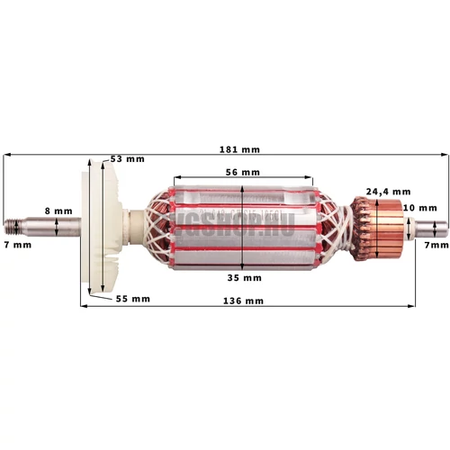 BOSCH GWS15-125 CI CIE GWS17 FORGÓRÉSZ (1607000V35)